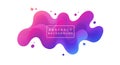 Fluid, wavy abstract shape in bright pink and purple gradients with a smooth,