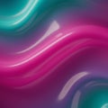 Fluid, wavy pattern featuring vibrant gradients of pink and teal. The surface appears Royalty Free Stock Photo