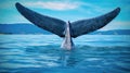 fluke whale blue