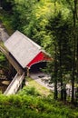 Flume covered bridge Lincoln New Hampshire USA Royalty Free Stock Photo