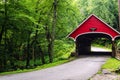 Flume covered bridge Lincoln New Hampshire USA in summer Royalty Free Stock Photo