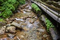 Flume Gorge in Lincoln New Hampshire White mountains Royalty Free Stock Photo