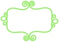 Fluo Green Curls Halloween Frame Royalty Free Stock Photo