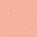 Fluopyram fungicide molecule. Skeletal formula