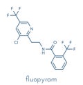 Fluopyram fungicide molecule. Skeletal formula