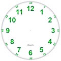 Fluorescent clock face