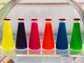 Fluorescent Colorful Aperitif Bottle Drinks