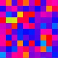 Fluorescent  coloured pixel squares Royalty Free Stock Photo