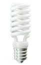 Fluorescent Energy efficient light bulb on white Royalty Free Stock Photo