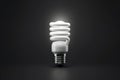 Isolated bulb fluorescent innovation background spiral power modern bright electricity technology lamp energy