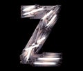 Fluorescent Lamp font. Letter Z