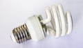 Fluorescent lamp on a light background