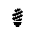 Fluorescent Lamp, Light Bulb Flat Vector Icon Royalty Free Stock Photo