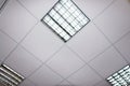 Fluorescent lamp on the modern ceiling Royalty Free Stock Photo