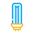 fluorescent light bulb color icon vector illustration Royalty Free Stock Photo