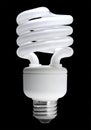 Fluorescent light bulb, isolated Royalty Free Stock Photo