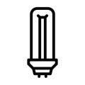 fluorescent light bulb line icon vector illustration Royalty Free Stock Photo