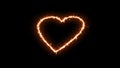 Fluorescent neon love expression heart