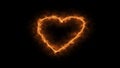 Fluorescent neon love expression heart