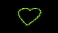 Fluorescent neon love expression heart