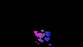 Fluorescent neon love expression heart