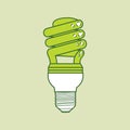 Fluorescentbulb. Vector illustration decorative design Royalty Free Stock Photo