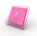 Fluorine chemical element sign Royalty Free Stock Photo