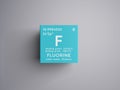 Fluorine. Halogens. Chemical Element of Mendeleev\'s Periodic Table. 3D illustration