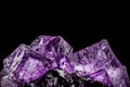 violet fluorite (also called fluorspar) druse crystal Royalty Free Stock Photo