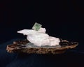 Fluorite, anhydrite on mica Royalty Free Stock Photo