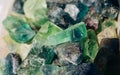 Fluorite Cabbing Rough Gems And Minerals Royalty Free Stock Photo