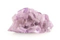 Fluorite crystal cluster, front view, over white