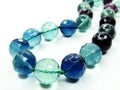 Fluorite gemstone beads necklace jewelery Royalty Free Stock Photo