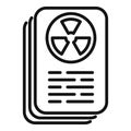 Fluorography documents icon outline vector. Medical patient