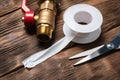 Fluoroplastic sealing tape Royalty Free Stock Photo