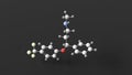 fluoxetine molecule, molecular structure, selective serotonin-reuptake inhibitors, ball and stick 3d model, structural chemical