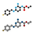 Flupirtine analgesic drug molecule