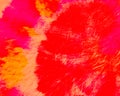 Flush Spiral Shibori Pattern. Red Swirl Watercolor Vintage. Fuchsia Ink Chinese Art. Coral Brushed Banner. Pink Hard Grunge. Rosea