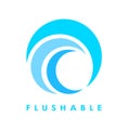 Flushable wipes vector logo