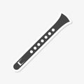 Flute black icon - vector Illustration Royalty Free Stock Photo