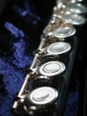 Flute on blue Royalty Free Stock Photo