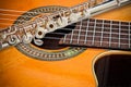 The Flute and a classical guitar Royalty Free Stock Photo
