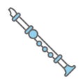 Flute icon wind instrument vector design template Royalty Free Stock Photo