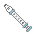 Flute icon wind instrument vector design template Royalty Free Stock Photo