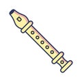 Flute icon wind instrument vector design template Royalty Free Stock Photo