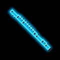 flute music playing instrument neon glow icon illustration