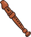 Flute musical instrument cartoon