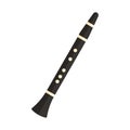 Flute musical instrument vector illustration. Woodwind music instrument.