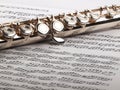 Flute and notes Royalty Free Stock Photo