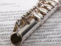 Flute and notes Royalty Free Stock Photo